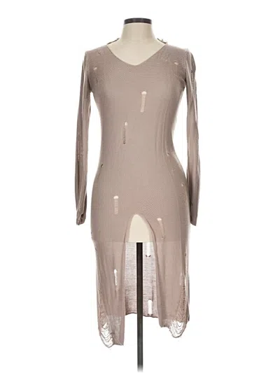 Pre-owned Derek Heart Cocktail Dress In Tan