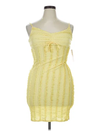 Pre-owned Derek Heart Cocktail Dress In Yellow