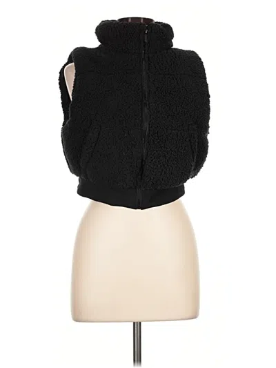 Pre-owned Derek Heart Faux Fur Vest In Black