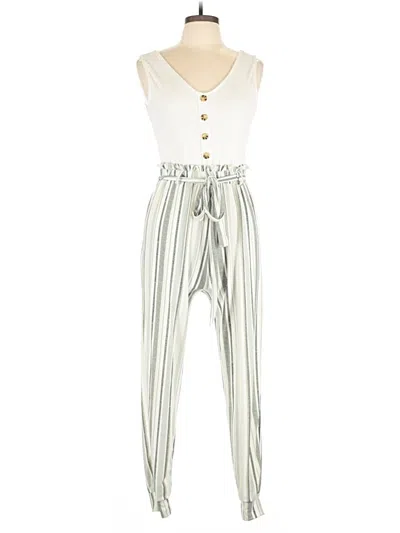 Pre-owned Derek Heart Jumpsuit In White