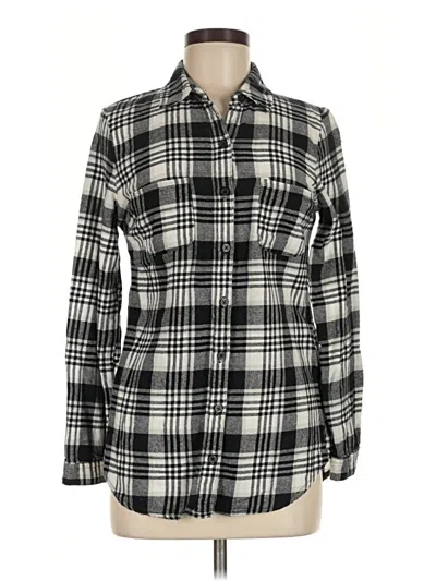 Pre-owned Derek Heart Long Sleeve Button Down Shirt In Black