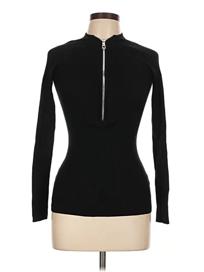 Pre-owned Derek Heart Long Sleeve Top Black Turtleneck Tops