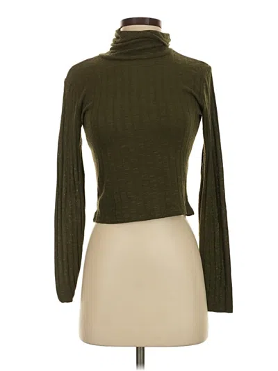 Pre-owned Derek Heart Long Sleeve Turtleneck In Green