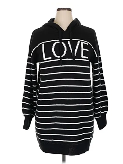 Pre-owned Derek Heart Pullover Sweater In Black