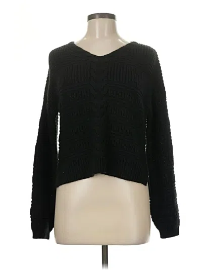 Pre-owned Derek Heart Pullover Sweater In Black