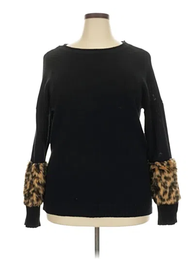 Pre-owned Derek Heart Pullover Sweater In Black