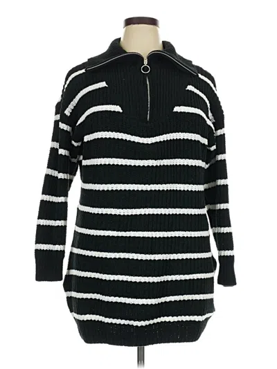 Pre-owned Derek Heart Pullover Sweater In Black