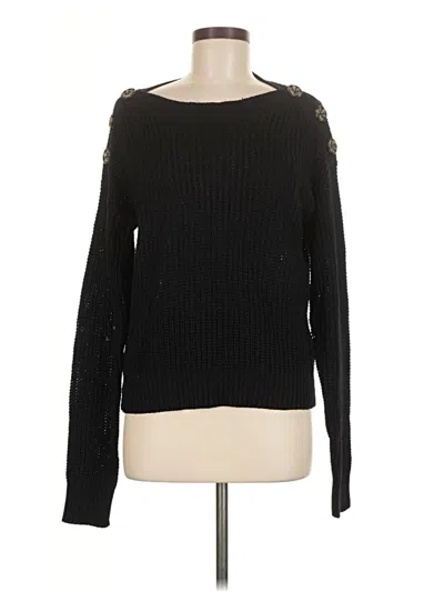 Pre-owned Derek Heart Pullover Sweater In Black