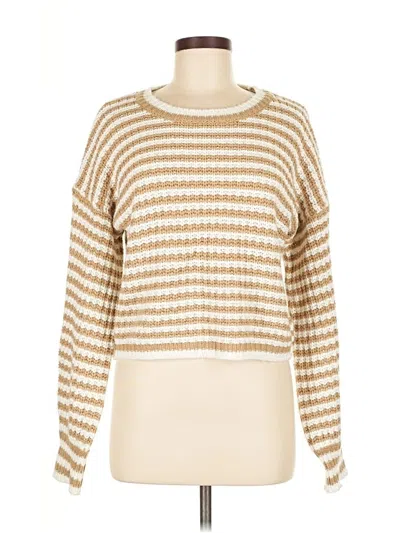 Pre-owned Derek Heart Pullover Sweater In Brown
