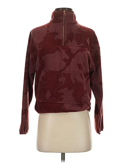 Pre-owned Derek Heart Pullover Sweater In Burgundy