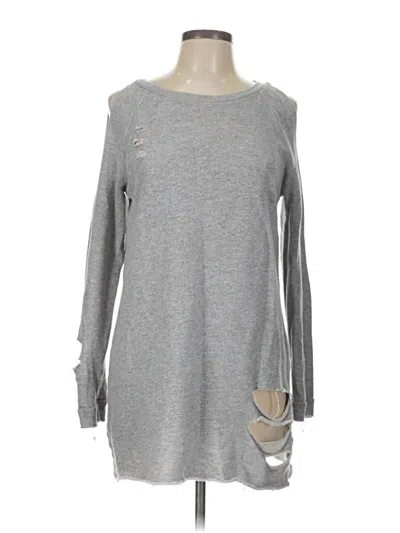 Pre-owned Derek Heart Pullover Sweater In Gray