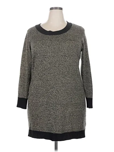 Pre-owned Derek Heart Pullover Sweater In Gray
