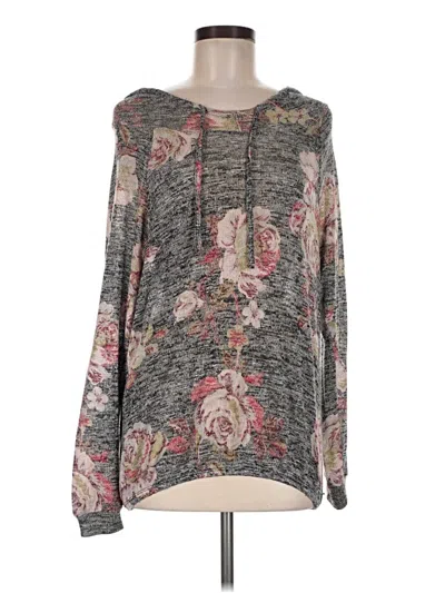 Pre-owned Derek Heart Pullover Sweater In Gray