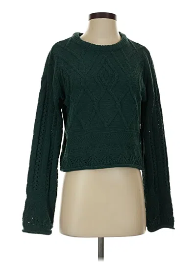 Pre-owned Derek Heart Pullover Sweater In Green