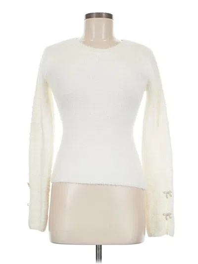 Pre-owned Derek Heart Pullover Sweater In Ivory