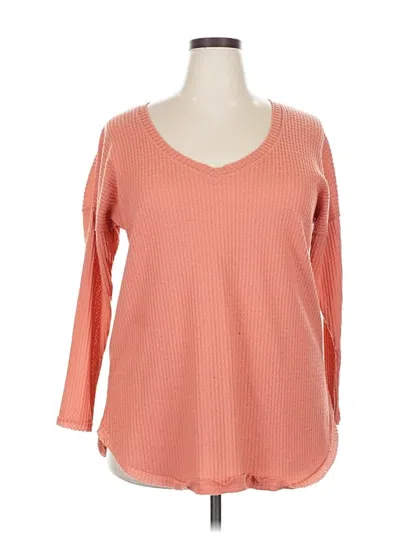 Pre-owned Derek Heart Pullover Sweater In Orange