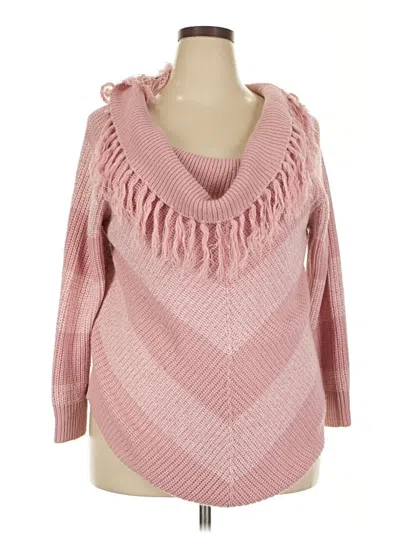 Pre-owned Derek Heart Pullover Sweater In Pink