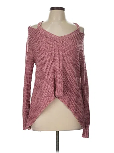 Pre-owned Derek Heart Pullover Sweater In Pink