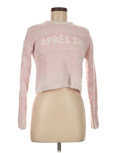 Pre-owned Derek Heart Pullover Sweater In Pink