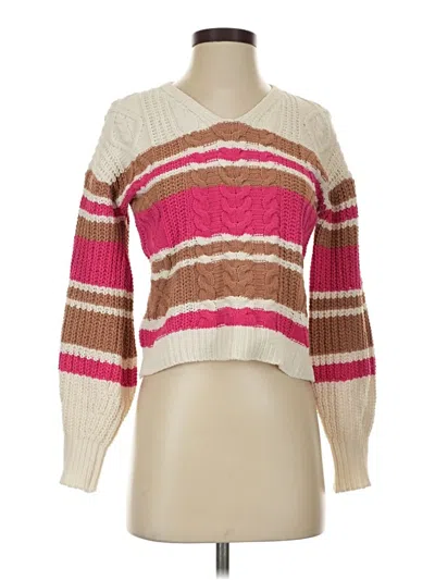 Pre-owned Derek Heart Pullover Sweater In Pink