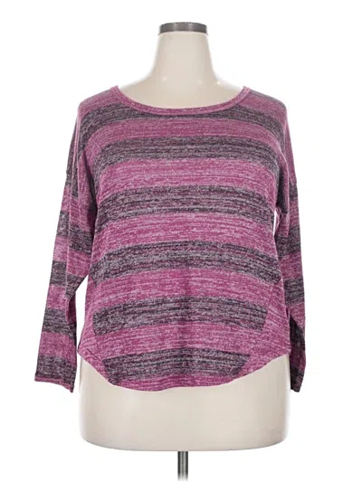 Pre-owned Derek Heart Pullover Sweater In Purple