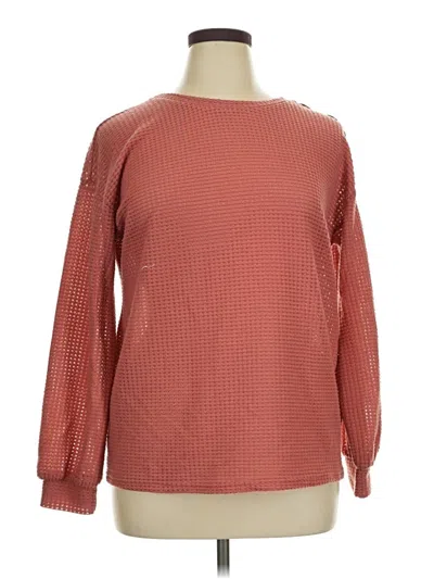 Pre-owned Derek Heart Pullover Sweater In Red