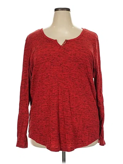 Pre-owned Derek Heart Pullover Sweater In Red