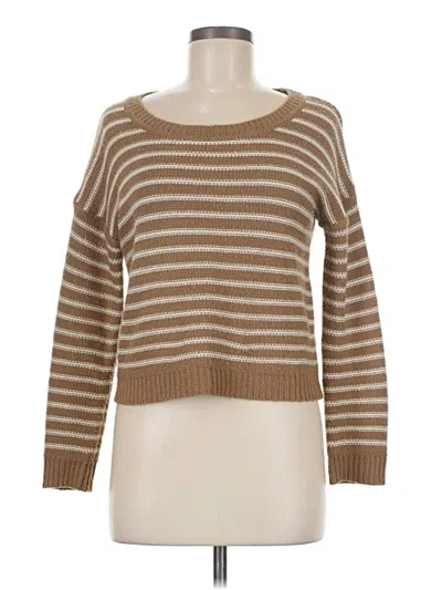 Pre-owned Derek Heart Pullover Sweater In Tan