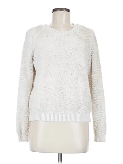Pre-owned Derek Heart Pullover Sweater In White