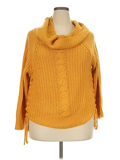 Pre-owned Derek Heart Pullover Sweater In Yellow