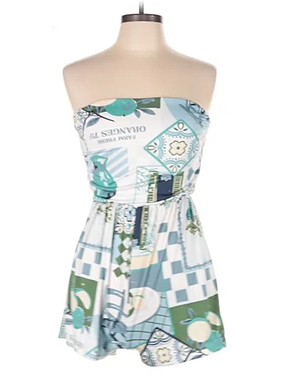 Pre-owned Derek Heart Romper In Blue