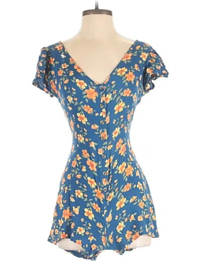 Pre-owned Derek Heart Romper In Blue