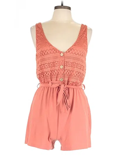 Pre-owned Derek Heart Romper In Orange