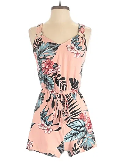 Pre-owned Derek Heart Romper In Pink