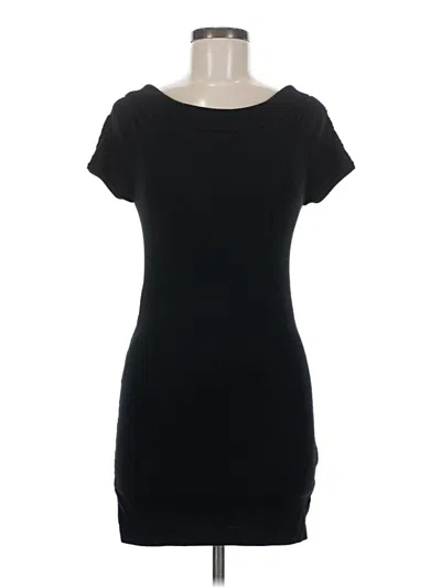 Pre-owned Derek Heart Short Sleeve Top Black Scoop Neck Tops