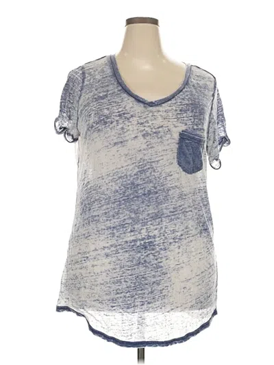 Pre-owned Derek Heart Short Sleeve T-shirt In Blue