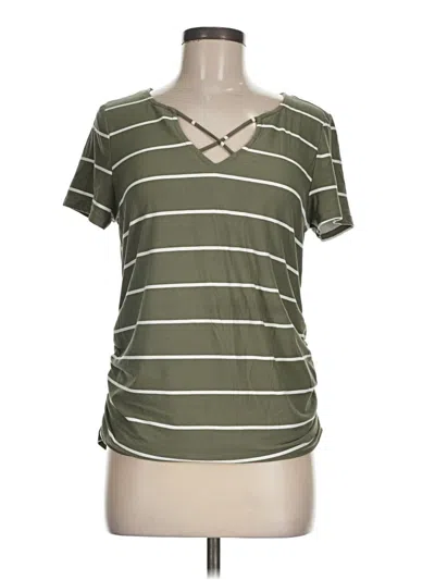 Pre-owned Derek Heart Short Sleeve T-shirt In Green