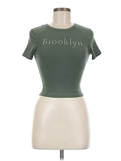 Pre-owned Derek Heart Short Sleeve T-shirt In Green