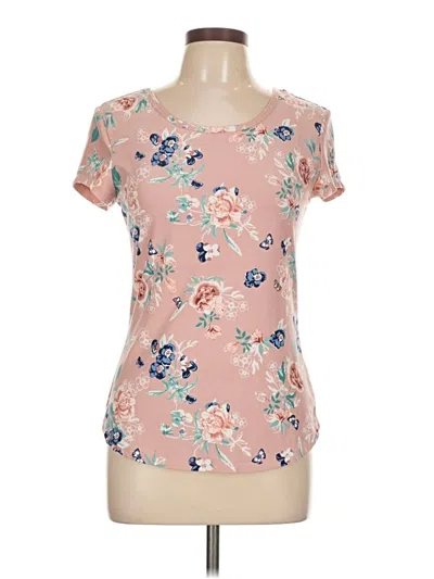 Pre-owned Derek Heart Short Sleeve T-shirt In Pink