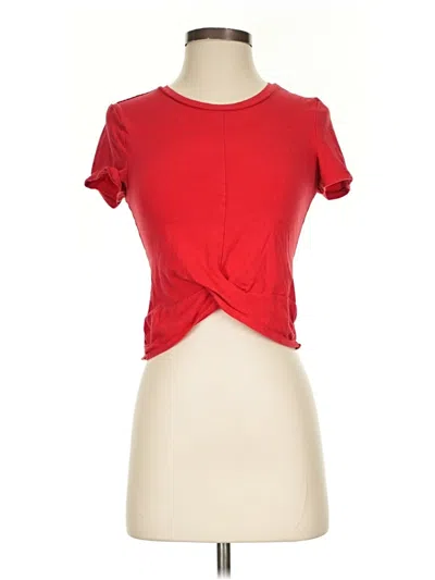 Pre-owned Derek Heart Short Sleeve T-shirt In Red