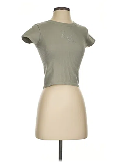Pre-owned Derek Heart Short Sleeve Turtleneck In Tan