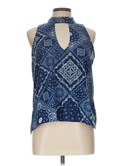Pre-owned Derek Heart Sleeveless Blouse In Blue