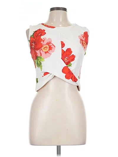 Pre-owned Derek Heart Sleeveless Blouse In White