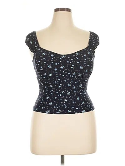 Pre-owned Derek Heart Sleeveless Top Blue Sweetheart Neckline Tops