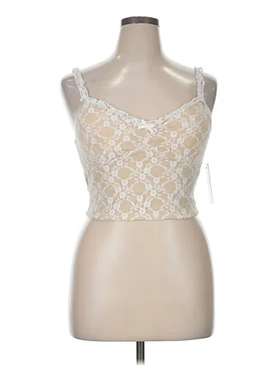 Pre-owned Derek Heart Sleeveless Top Ivory Sweetheart Neckline Tops