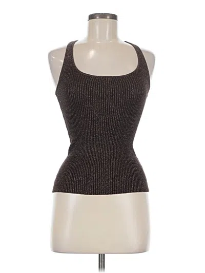 Pre-owned Derek Heart Tank Top Brown Halter Neckline Tops