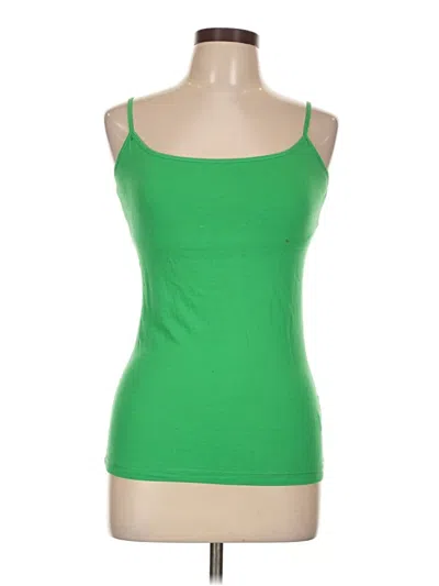 Pre-owned Derek Heart Tank Top Green Strapless Neckline Tops