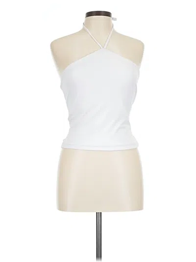Pre-owned Derek Heart Tank Top Ivory Halter Neckline Tops