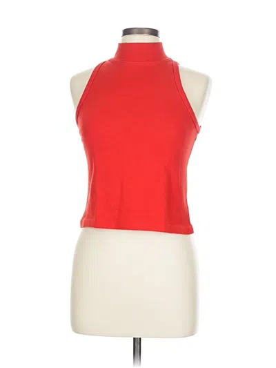 Pre-owned Derek Heart Tank Top Red Halter Neckline Tops