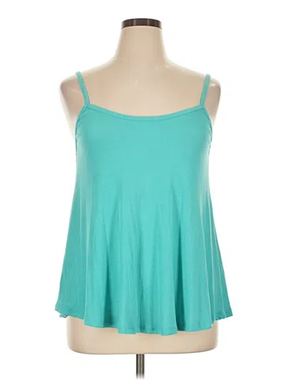 Pre-owned Derek Heart Tank Top Teal Strapless Neckline Tops